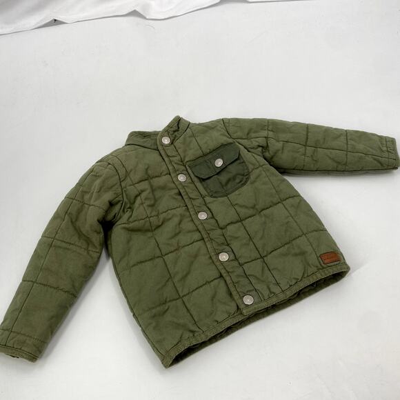 7 For All Mankind Green Quilted Jacket - Picture 2 of 4